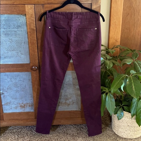 MNG Plum Burgundy Skinny Jeans 6 - Picture 1 of 4